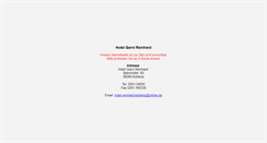 Desktop Screenshot of hotel-reinhard.de