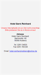Mobile Screenshot of hotel-reinhard.de